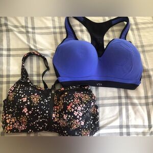 Victoria Secret Sport Bras. A set of two. Sizes 34D and 34DD.